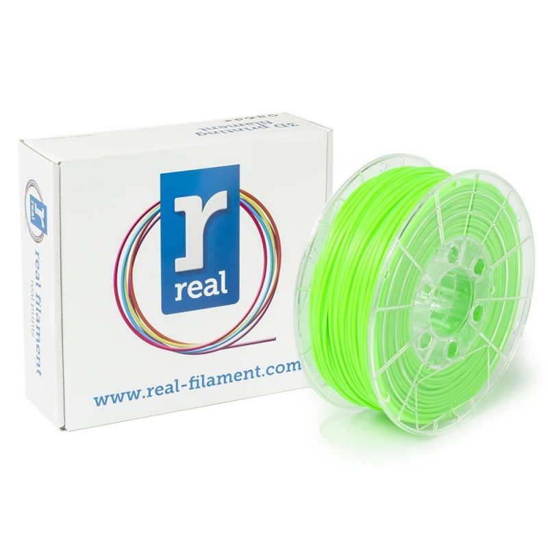 0003997 real pla fluorescent green spool of 1kg 285mm 0